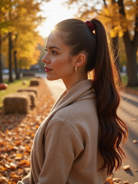 sleek polished high ponytail