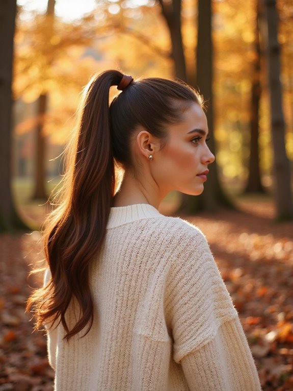 sleek polished high ponytail