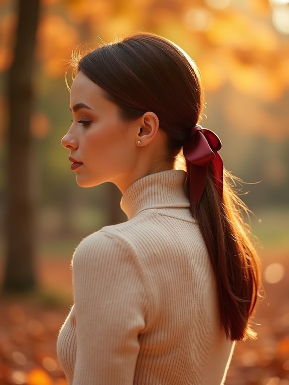 sleek polished low ponytail