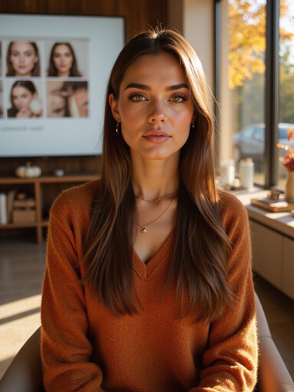 glamorous polished straight hair