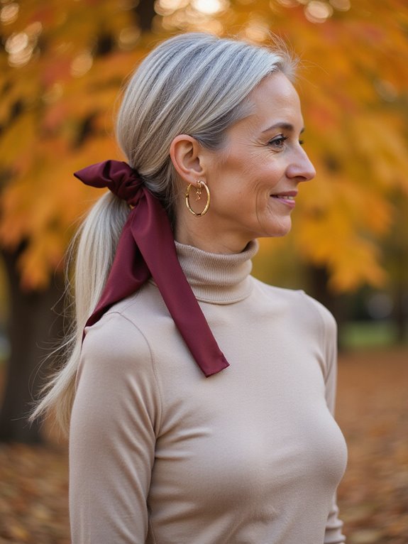 sleek ponytail with flair