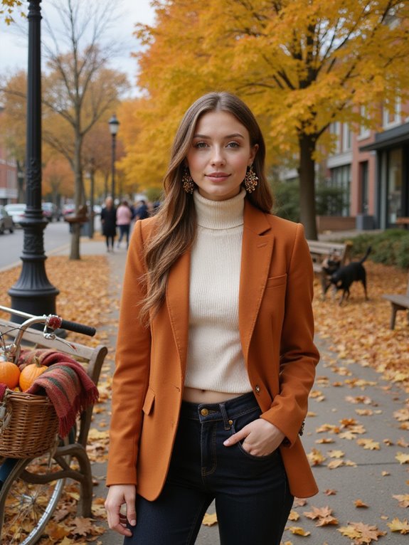 sleek ponytails bold earrings