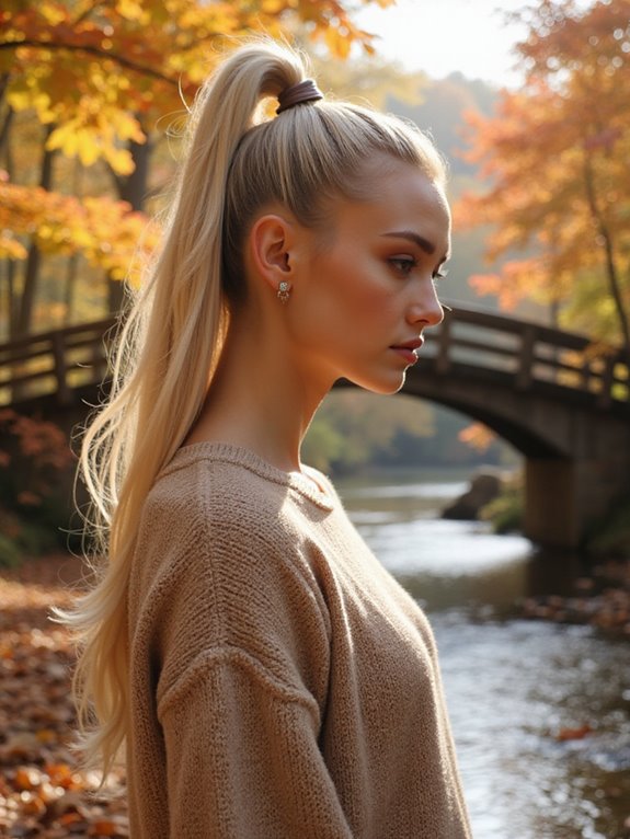 sleek sophisticated high ponytail