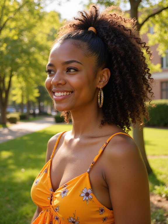 sleek summer ponytail style