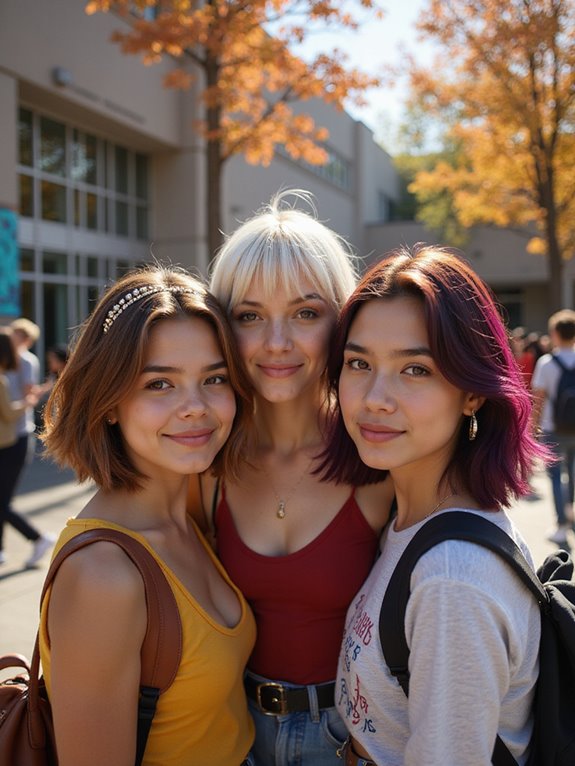 sleek tucked under bob