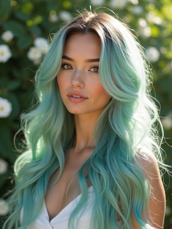 smoky mint hair color