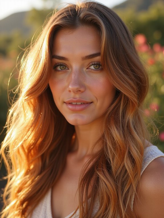 soft copper highlights maintenance