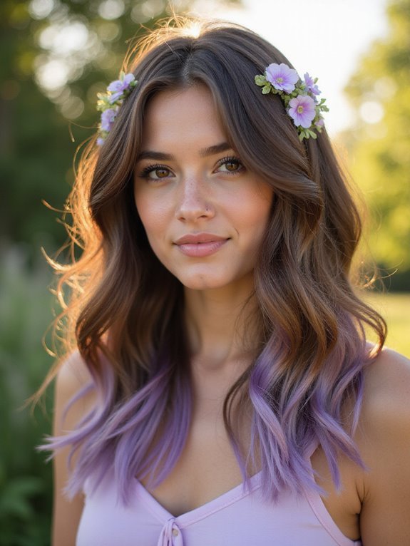 soft lavender hair tips