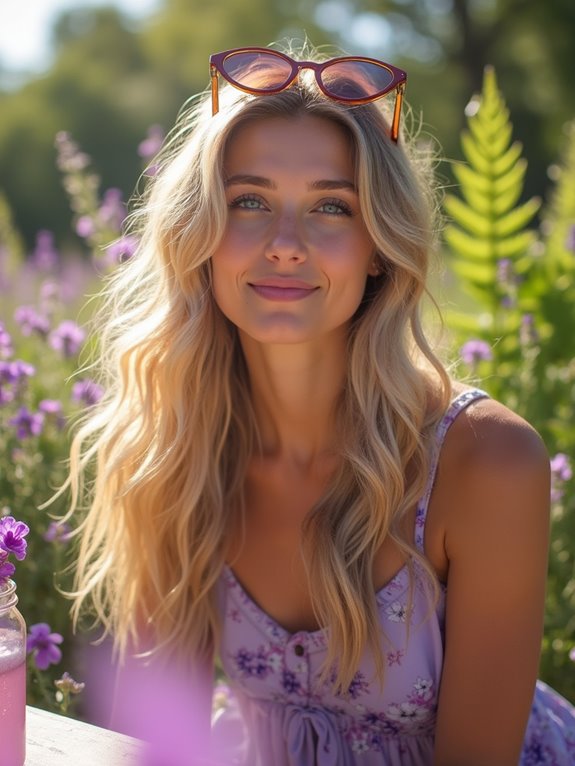 soft lavender summer highlights