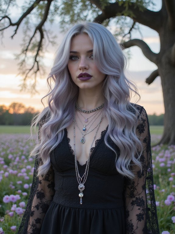 soft pastel gray hair