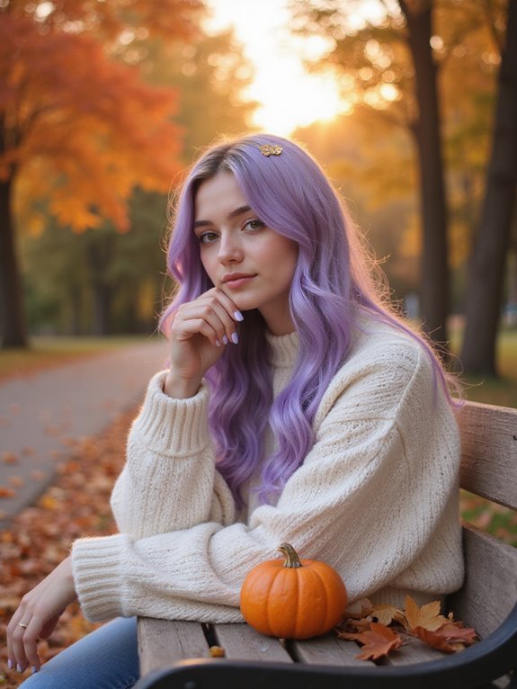 soft pastel lilac hair