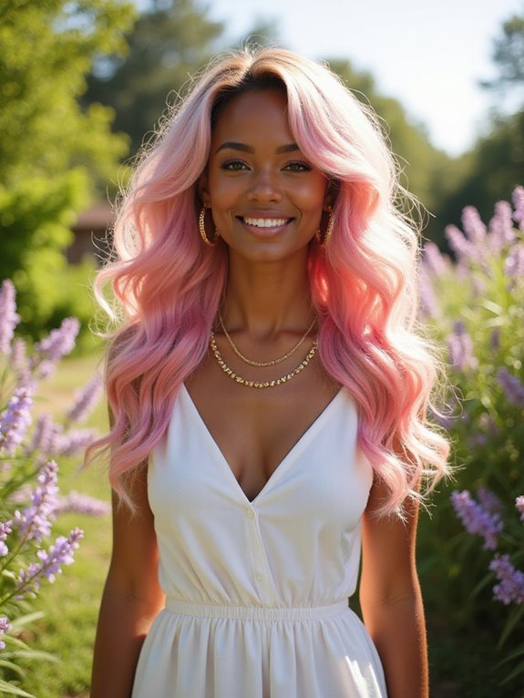 soft pastel pink hair