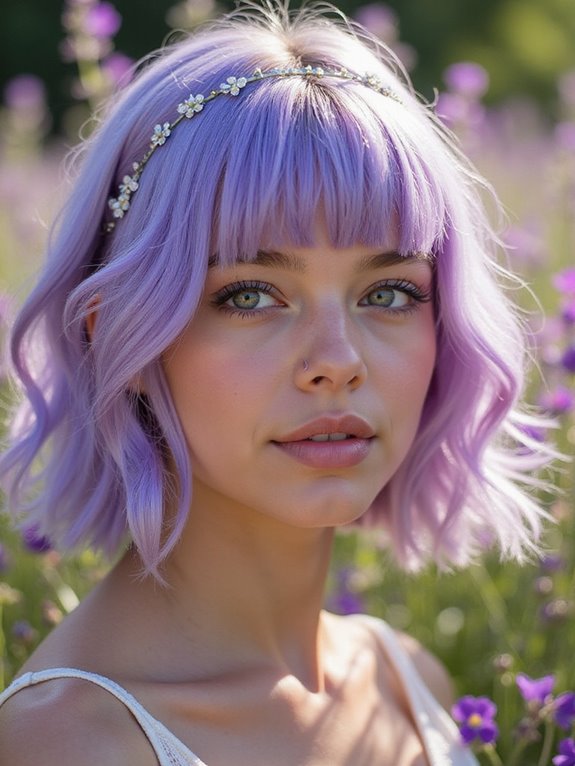 soft purple hair color