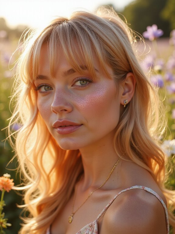 soft strawberry blonde layers