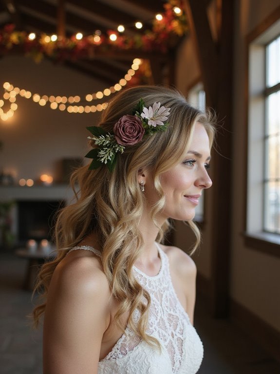 soft updo cascading curls