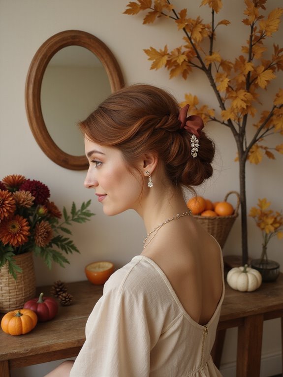 sophisticated low chignon hairstyle