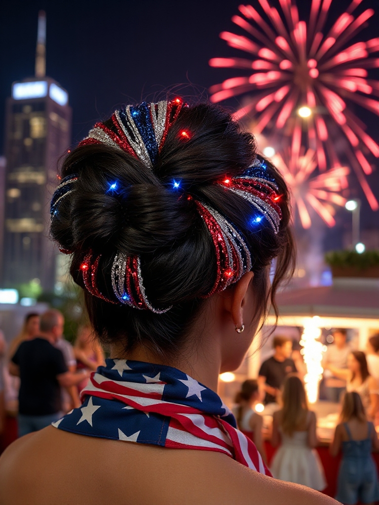 sparkling independence day hairstyle