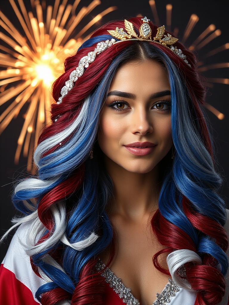 sparkling patriotic hair accessories