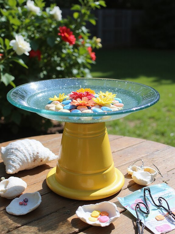 stable bird bath foundation