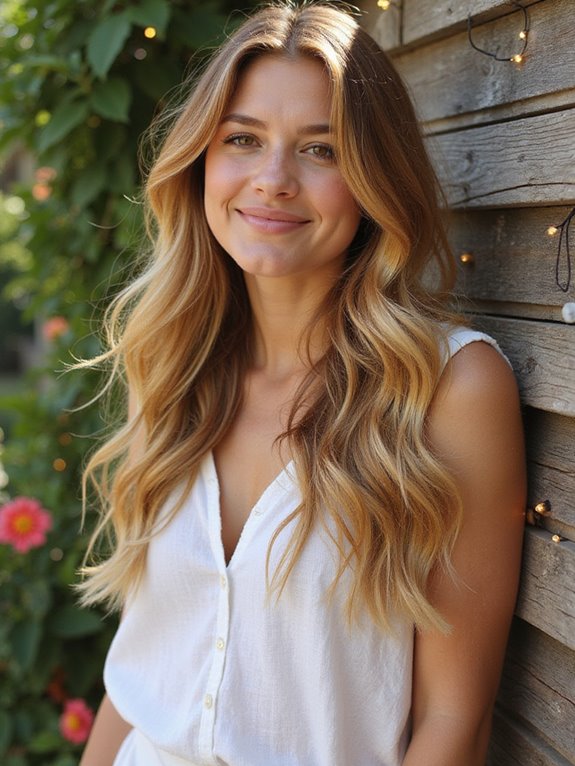 stunning honey blonde balayage