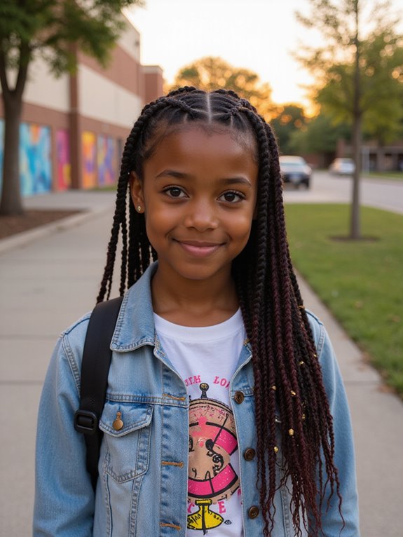 stunning side swept cornrows style