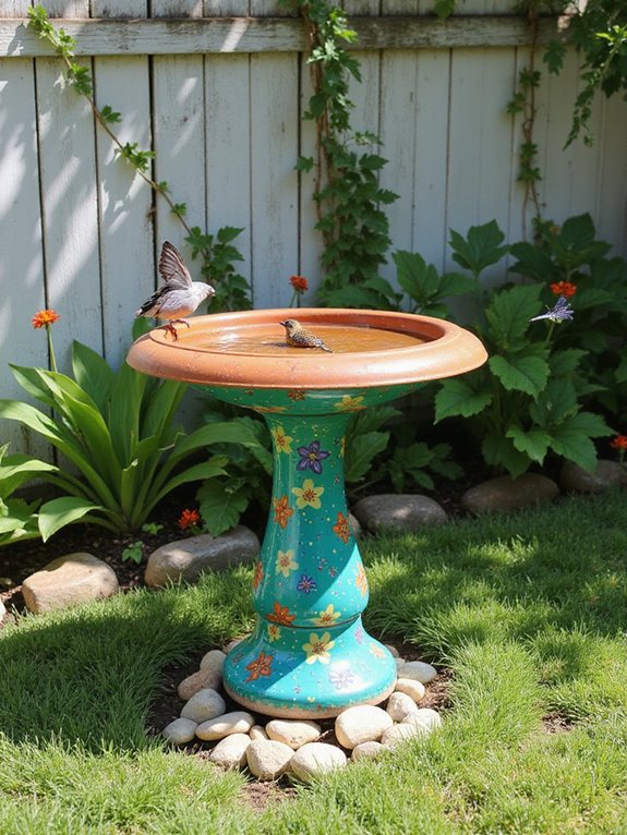 sturdy base for bird bath