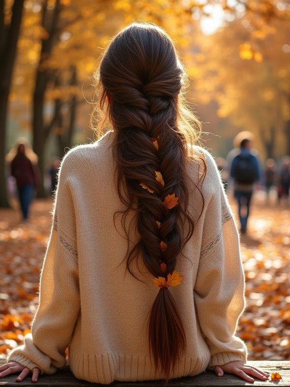 stylish autumn fishtail braid