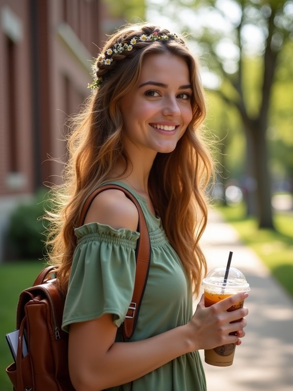 stylish braided half updown hairstyle