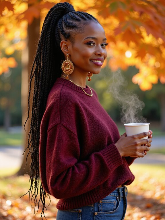 stylish braided ponytail option