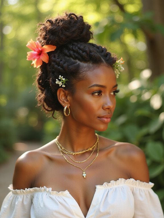 stylish braided updo hairstyle