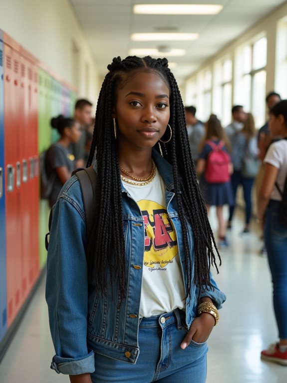 stylish comfortable knotless braids