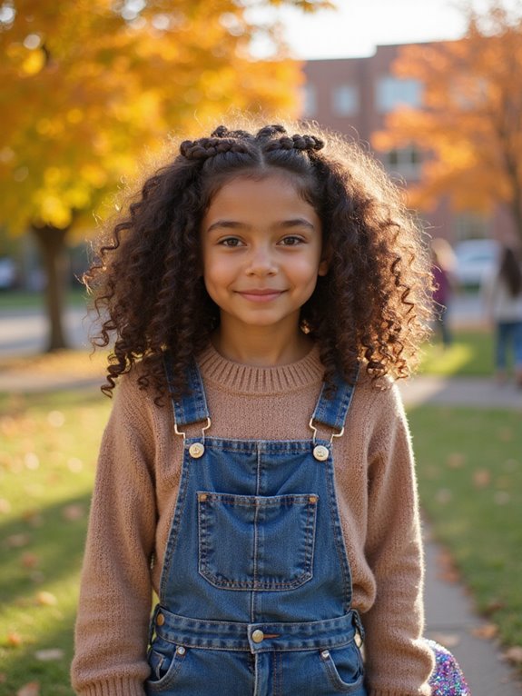 stylish curly crown braid