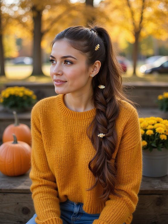 stylish french braid ponytail