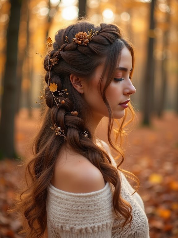 stylish half up fishtail braid