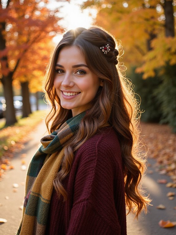 stylish half up twist hairstyle