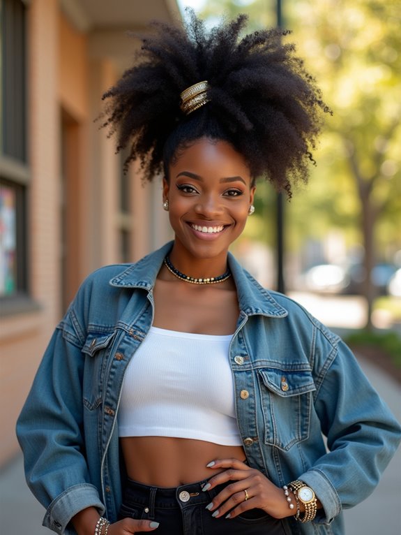 stylish high puff hairstyle