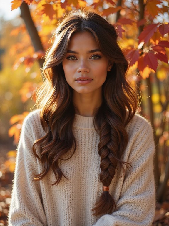 stylish low braided ponytail
