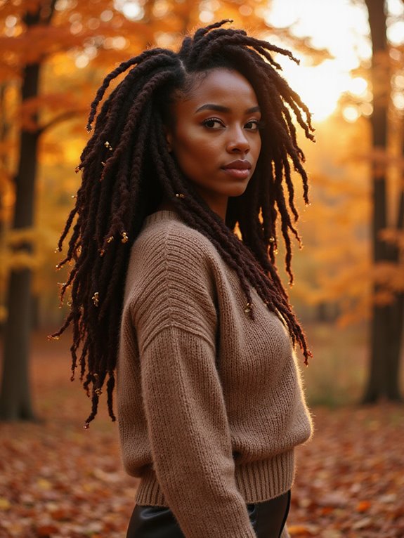 stylish low maintenance faux locs