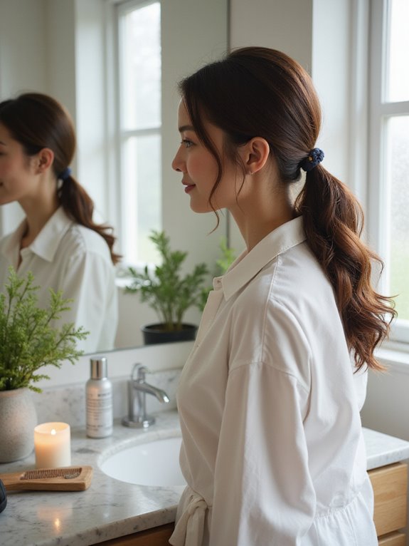 stylish low ponytail tips