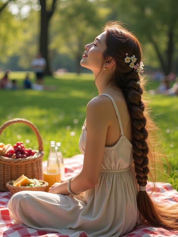 stylish picnic fishtail braid