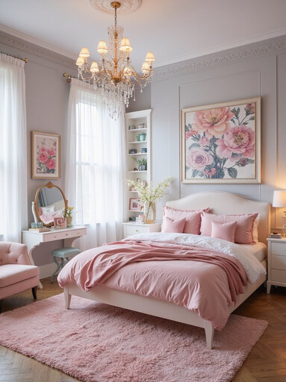 stylish pink bedroom furniture