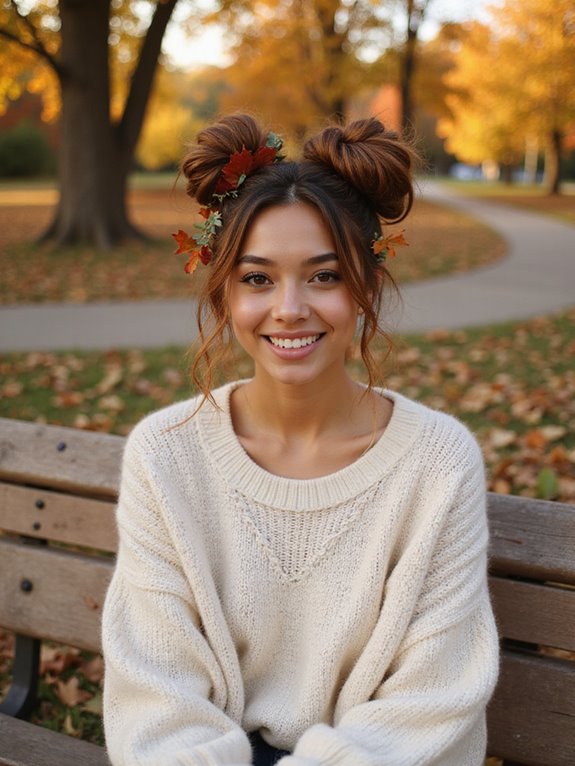 stylish practical double bun