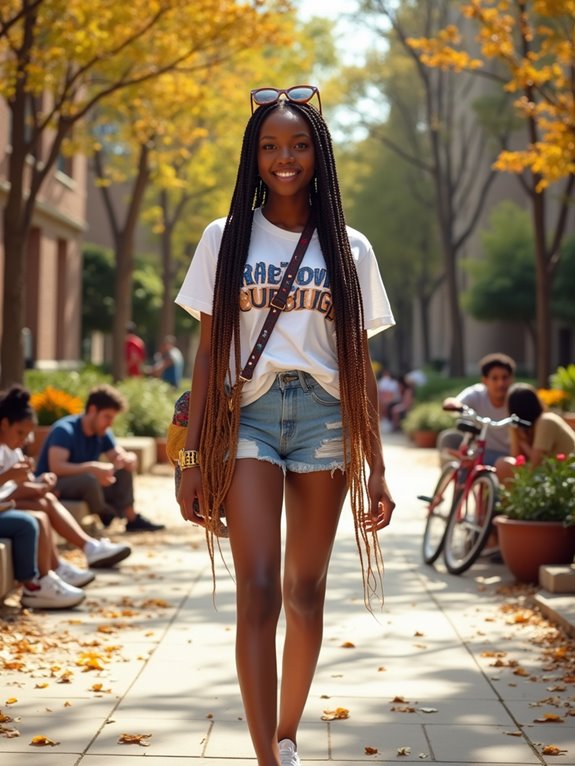 stylish protected box braids