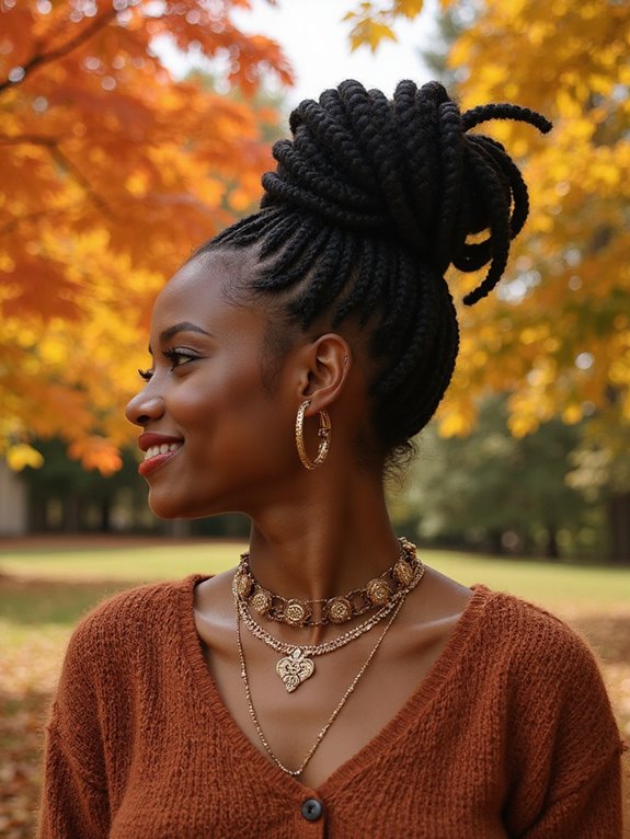 stylish protective cornrow updo