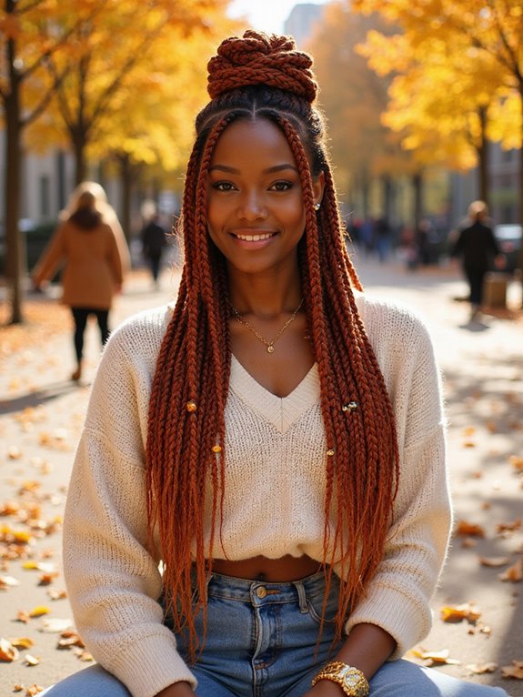stylish protective fall braids