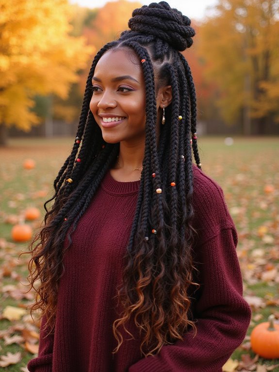 stylish protective feed in braids