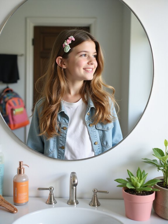 stylish side swept hair