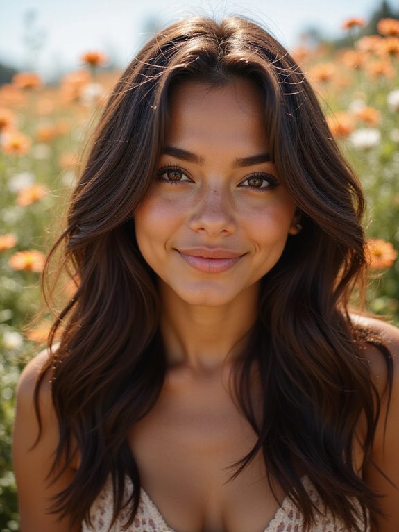 subtle caramel balayage highlights