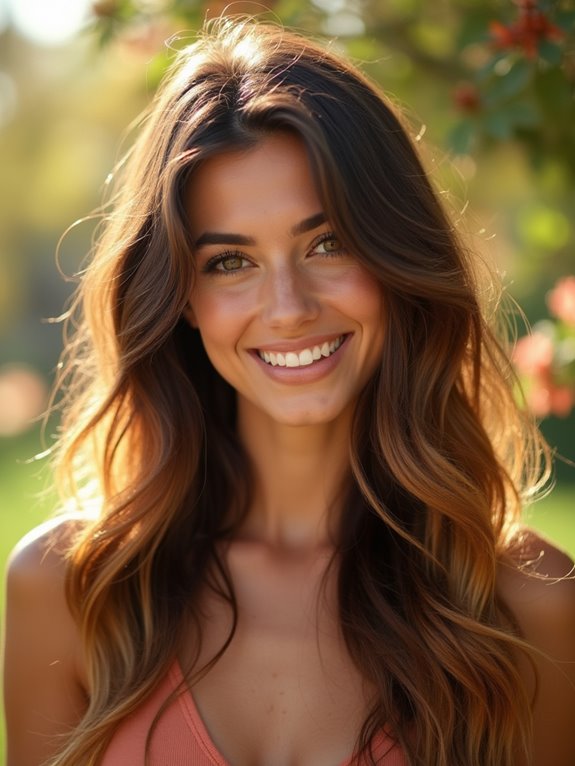 subtle caramel ombre transition