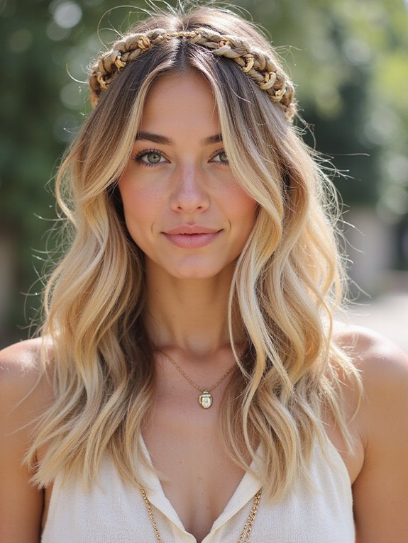 sun kissed blonde balayage style